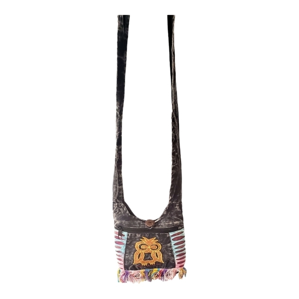 Owl Crossbody Purse Boho Hippie Festival - Picture 2 of 4